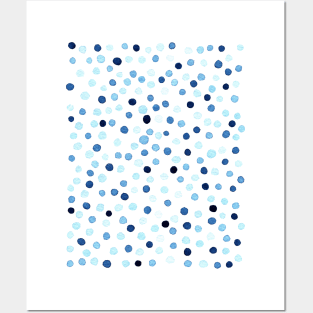 New confetti dots in blue Posters and Art